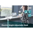 Állítható magasságú asztal fehér elektromos max.50 kg