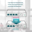 6-Port 10/100Mbps Desktop Switch with 4-Port PoE+