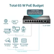 9-Port 10/100Mbps Desktop Switch with 8-Port PoE+