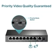 9-Port 10/100Mbps Desktop Switch with 8-Port PoE+