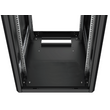 22U szerver rack szekrény   600X800 fekete   lapra szerelt