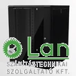 16U fali rack szekrény 600x600 lapra szerelt