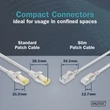 F/FTP Cat6a patch kábel 1,5 m slim DK-1632-A-015S
