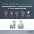 F/FTP Cat6a patch kábel 1,5 m slim DK-1632-A-015S