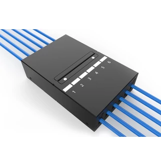 Konszolidációs doboz fém 6xRJ45 keystone