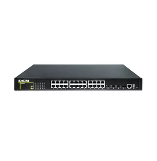 DCN L2 PoE switch 24x10/100/1000Base-T with PoE+(370W) RJ45 4x 1/10GBase-X SFP+