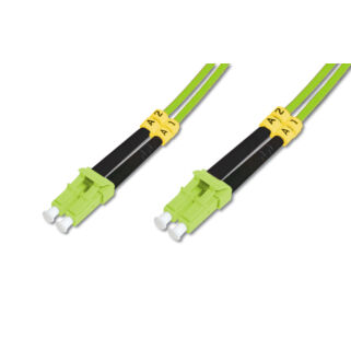 Optikai patch LC-LC 50/125 OM5 duplex 1m Zöld  2mm LSZH kábel