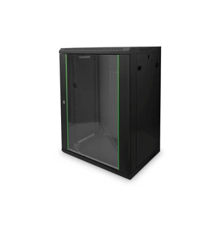 16U fali rackszekrény 600x450 RAL9005 DN-19 16-U-EC-SW