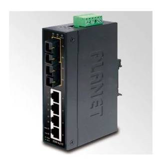 Planet ISW-621T IP30 4-Port Industrial Ethernet Switch + 2-Port 100Base-FX(SC)