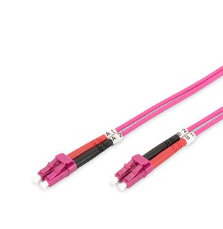 Optikai patch LC-LC 50/125 OM4 duplex 1m Violet 2mm LSZH Cable