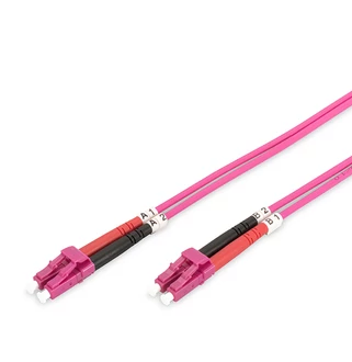 Optikai patch LC-LC 50/125 OM4 duplex 3m Violet 2mm LSZH Cable