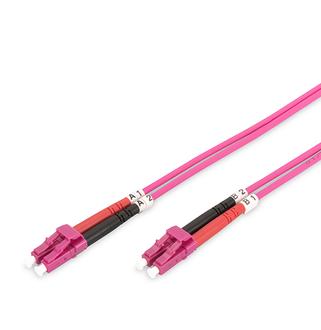 Optikai patch LC-LC 50/125 OM4 duplex 5m Violet 2mm LSZH Cable