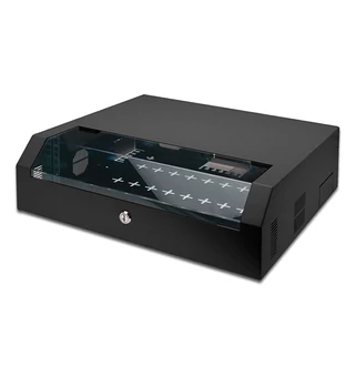 5u fali tartó 19" fekete RAL9005 DN-19 04U-PB-B