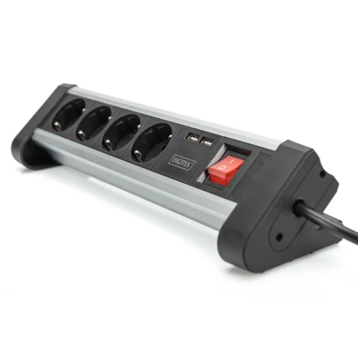 Villamos elosztó 4-es  2 USB aljzattal DA-70614