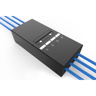 Konszolidációs doboz fém 4xRJ45 keystone