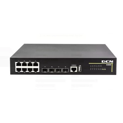DCN L2 PoE switch 8x 10/100/1000Base-T with PoE+ RJ45 + 4x 1/10GBase-X SFP+