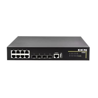 DCN L2 switch 8x 10/100/1000Base-T RJ45 + 4x 1/10GBase-X SFP+