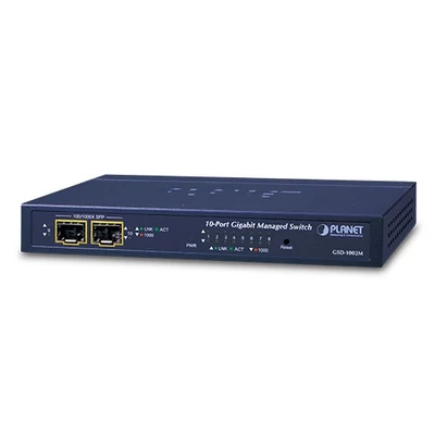 Planet GSD-1002M desktop gigabit switch 8 port 10/100/1000Mbps+2 100/1000X SFP