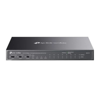 Omada 8-Port 10/100Mbps + 3-Port Gigabit Unmanaged Desktop Switch with 8Port PoE+