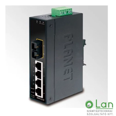 Planet ISW-511T IP30 Slim Type 4-Port Industrial Switch + 1-Port 100Base-FX SC