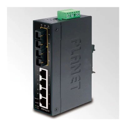 Planet ISW-621T IP30 4-Port Industrial Ethernet Switch + 2-Port 100Base-FX(SC)
