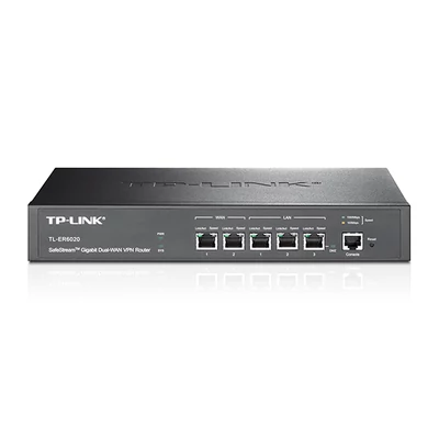 TP-LINK Giga router 5 port , asztali 2 WAN , belső ant.