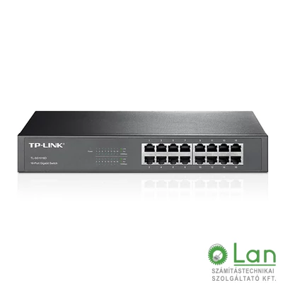 TP-LINK 16 port 10/100/1000 asztali/ rack switch , nem menedzselt