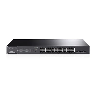 TP-LINK 24 port 10/100/1000 , 1U 19inch rack smart+POE+4SFP