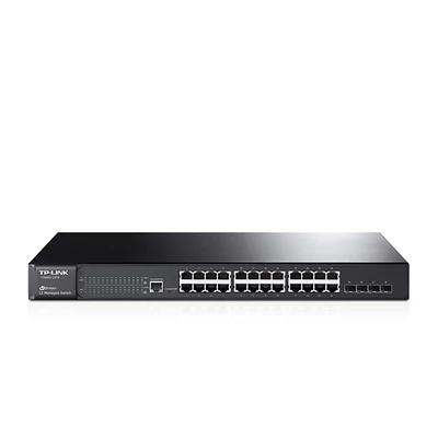 TP-LINK 24 port Jetstream 10/100/1000 rack smart+POE+4SFP+magaded