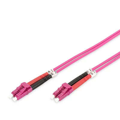 Optikai patch LC-LC 50/125 OM4 duplex 3m Violet 2mm LSZH Cable