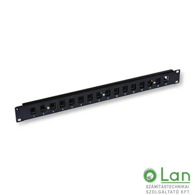 Patch panel 16 port moduláris (üres) Keystone modulhoz