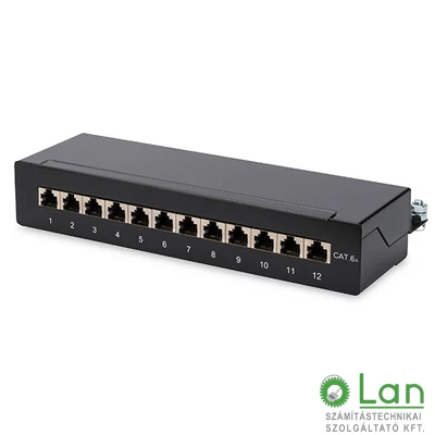 Patch panel 12 port FTP Cat6A asztali DN-91612SD-EA