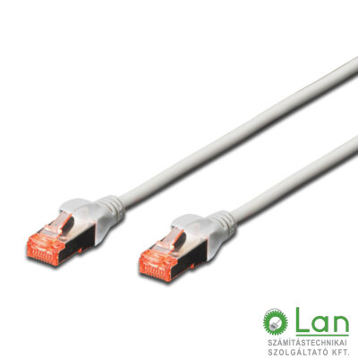 S/FTP Cat6 patch kábel 0,25m szürke AWG27/7  DK-1644-0025