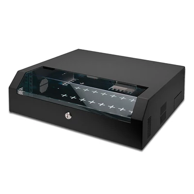 5u fali tartó 19" fekete RAL9005 DN-19 04U-PB-B